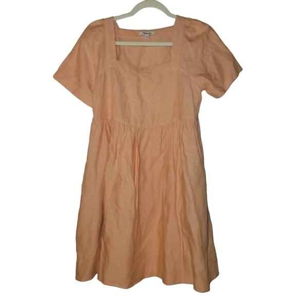 Madewell Linen Blend Allie Mini Dress with‎ pockets Size Small - Picture 1 of 6